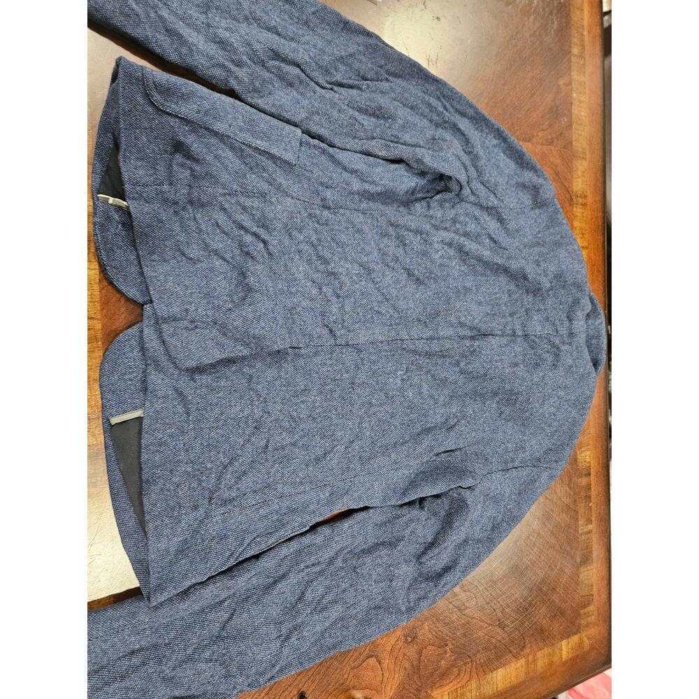 Piazza Sempione Italian 98% Cashmere Knit Blazer Jacket Blue US 4 - Picture 5 of 7